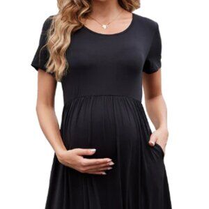 Share Beaisland round neck short sleeve maternity dress